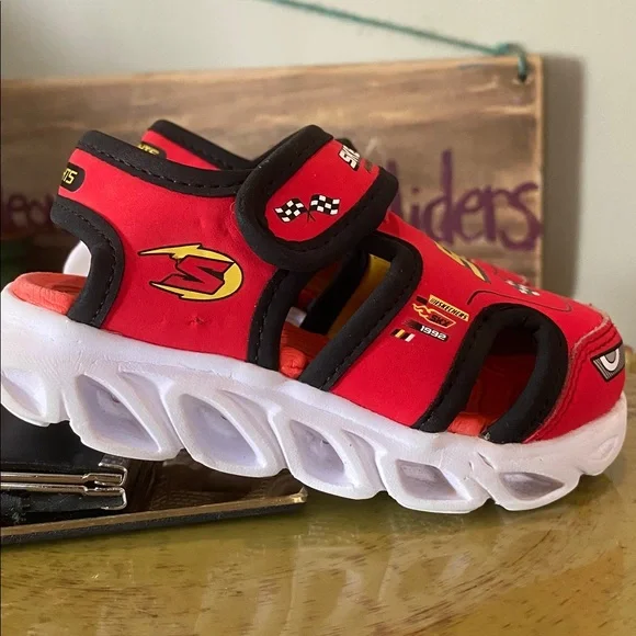 Skechers S-Lights Splash Toddler Boys' sport sandals race car theme - Picture 3 of 9